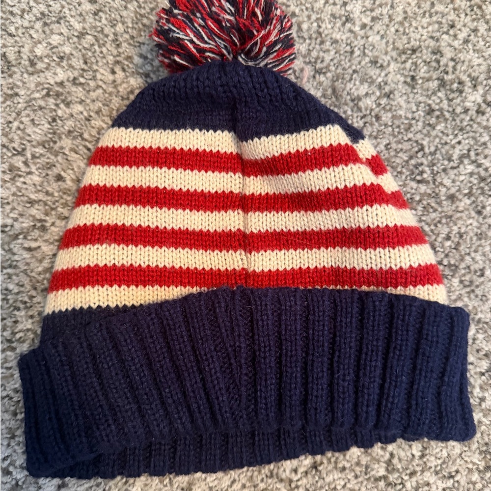 Navy TRUMP American Flag Knit Beanie - Picture 3 of 3